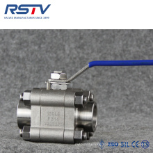 3PC 800LB Floating Forged Stainless Steel Ball Valve